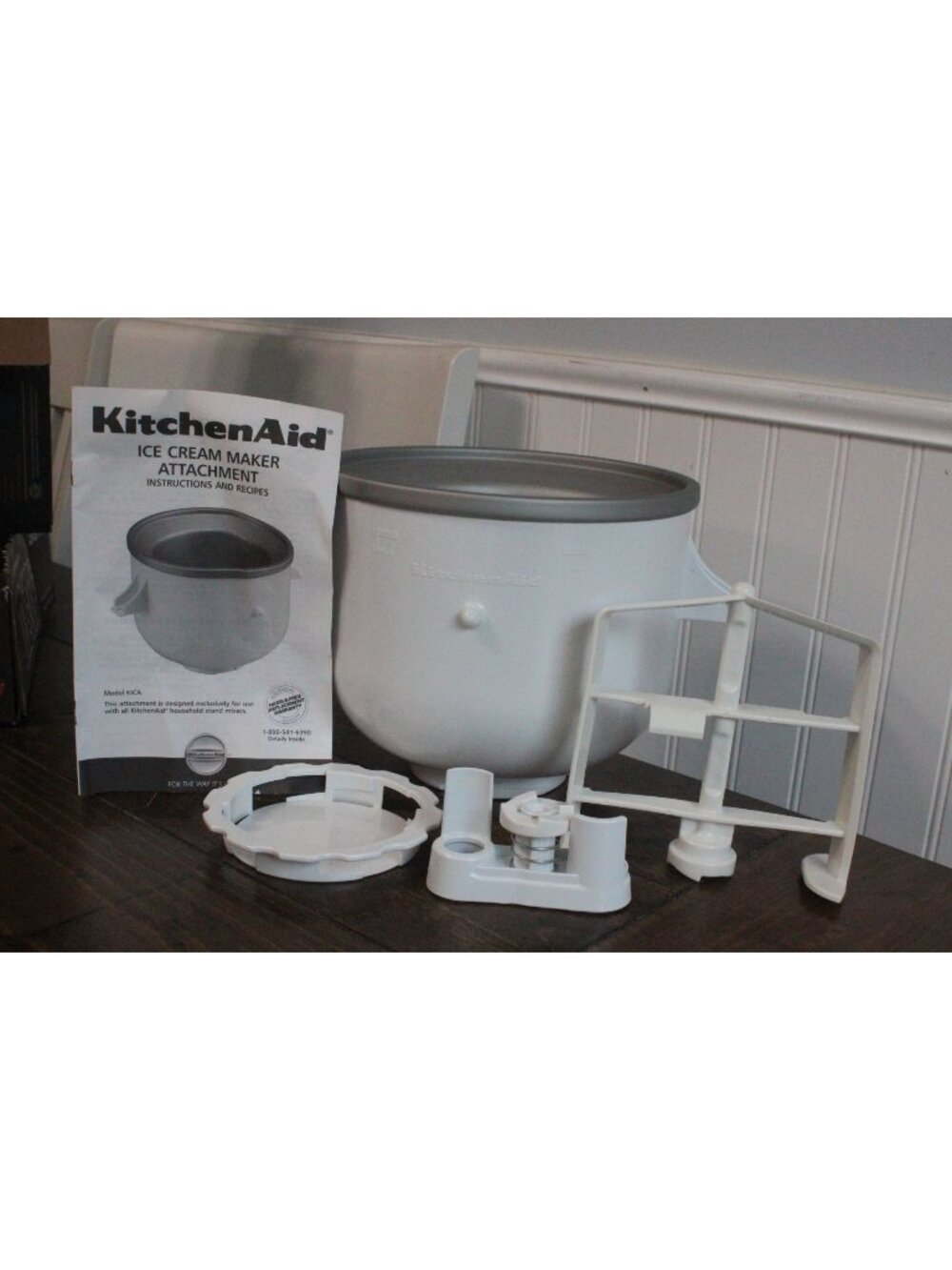 KitchenAid Ice Cream Maker Attachment For Stand Mixers With Instructions & Acces